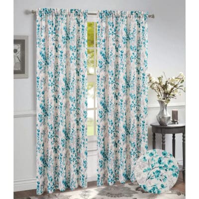 CURTAIN BRANDY AQUA 84" ROD POCKET - Image 2