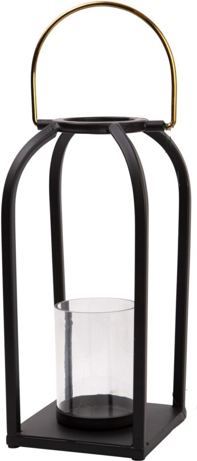18" H GOLD METAL LANTERN