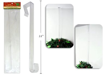 14" CLEAR PASTIC WREATH HANGER