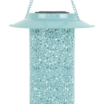14" MORROCAN BIRD FEEDER WITH SOLAR LIGHT