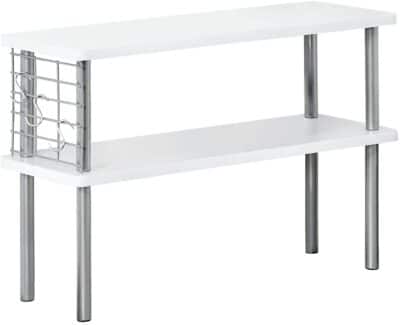 2-STAGE KITCHEN SHELF WHITE