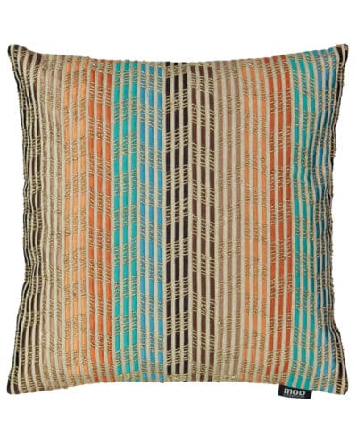 20X20 MULTI-COL STRIPE EMBROIDERY CUSHION
