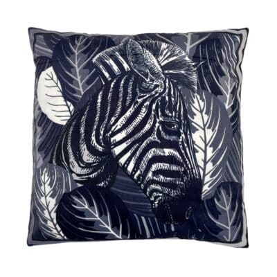 20X20 ZEBRA BLACK/WHITE COMBO CUSHION