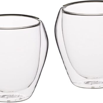 2PC DOUBLE WALLED TUMBLER GLASS 250ML