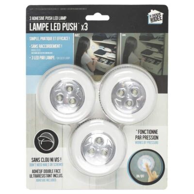 3PC ADHESIVE LED PUSH LIGHT - Image 2
