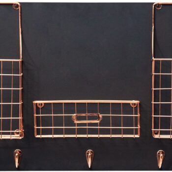 3PC COPPER WALL STORAGE BASKET