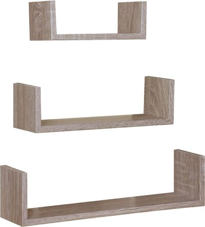 3PC FLOATING SHELF SET OAK