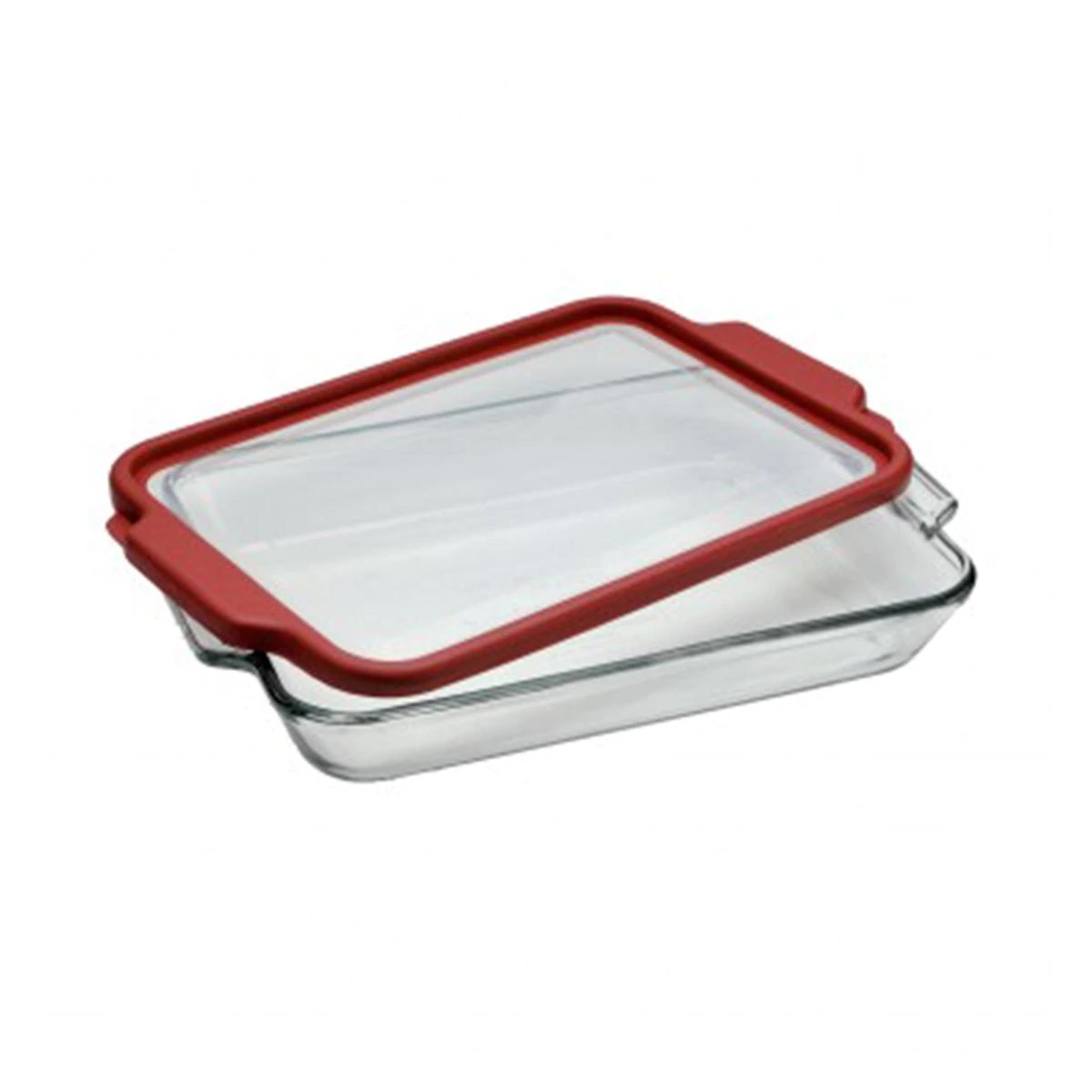 3QT BAKE DISH TRUEFIT LID CHERRY/RED