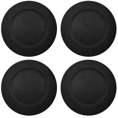4PC BLACK TWINKLE CHARGER 13"