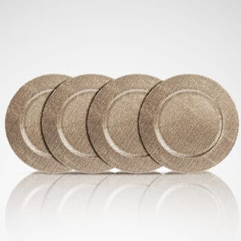 4PC GOLD DIAMOND CHARGER 13"