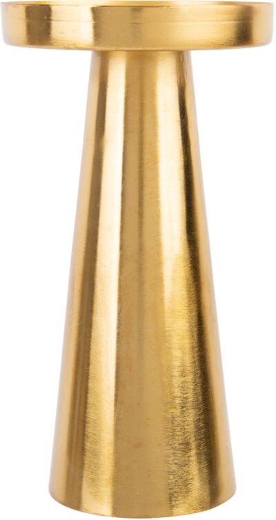 6.8"H GOLD PILLAR CANDLE HOLDER