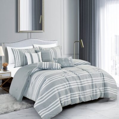 7PC LUXURY COMFORTER SET AUDUNA QUEEN