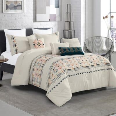 7PC LUXURY COMFORTER SET LUCJIA KING