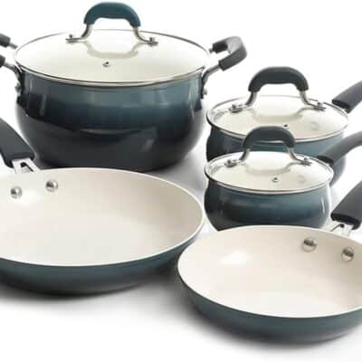 8PC COOKWARE SET CORBETT GREY- OSTER