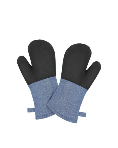 ASSORTED 2PC OVEN MITT SET WITH SILICONE COATING - Image 3