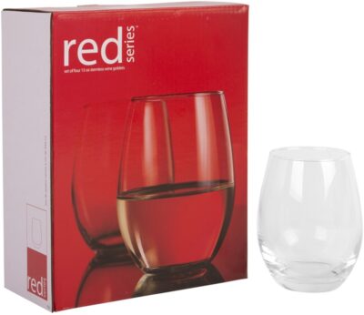 BLACK SERIES S/4 STEMLESS WINE GLASS 15OZ