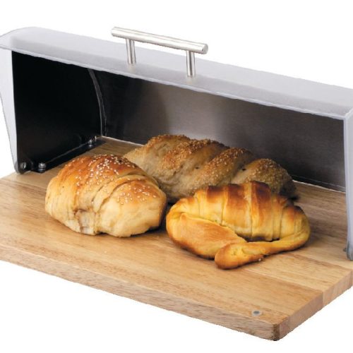 BREAD BOX W/ WOOD BASE LOGAN
