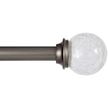 CURTAIN ROD 90-130" WALDEN PEWTER 1" DIAMETER