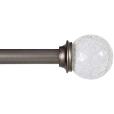 CURTAIN ROD 90-130" WALDEN PEWTER 1" DIAMETER