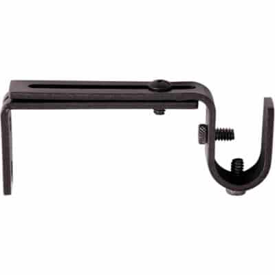 CURTAIN BRACKET ADJUSTABLE 3/4" BLACK