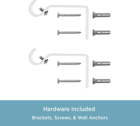 CURTAIN ROD 24-48" CHELSEA CAFE WHITE - Image 4