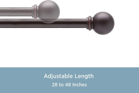 CURTAIN ROD 26-48" WEATHERED BROWN CHELSEA - Image 3