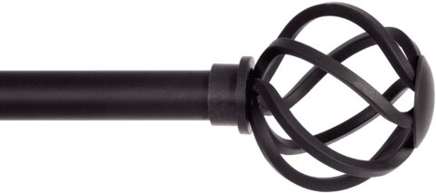 CURTAIN ROD CAGE 28-48" BLACK