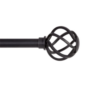 CURTAIN ROD CAGE 90-130" BLACK