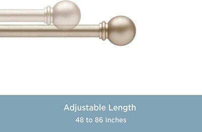 CURTAIN ROD CHELSEA 48-86" SOFT BRASS - Image 2