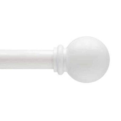 CURTAIN ROD 24-48" CHELSEA CAFE WHITE