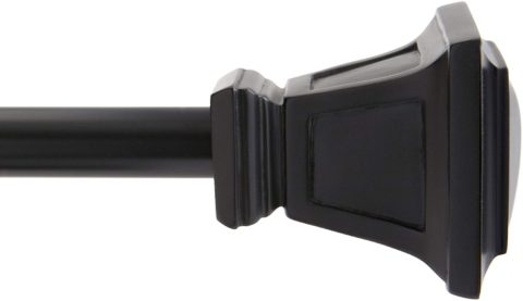 CURTAIN ROD SEVILLE 90-130" BLACK