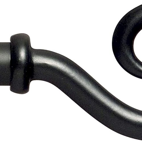 CURTAIN RODS SET 28 - 48" HOOK BLACK