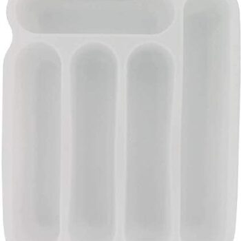 CUTLERY TRAY WHITE 5 COMPARTMENT STERILITE