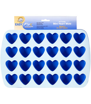 EF HEART SILICONE MOLD 24 CAVITY WILTON