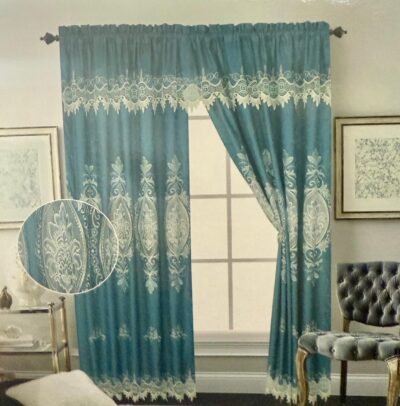 ELEANOR JACQUARD CURTAIN 84" WITH VALANCE - Image 4