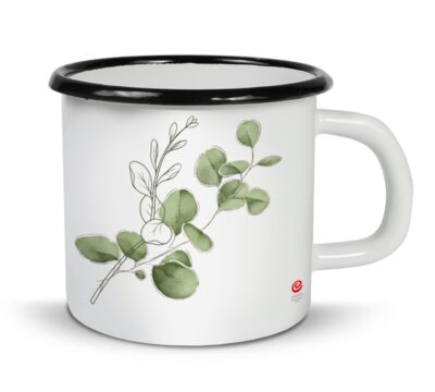 ENAMEL MUG 9CM EUCALYPTUS AMBITION CAPACITY 0.5L