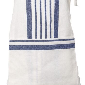 EVERY DAY GRAINSACK STRIPE APRON BLUE AND WHITE