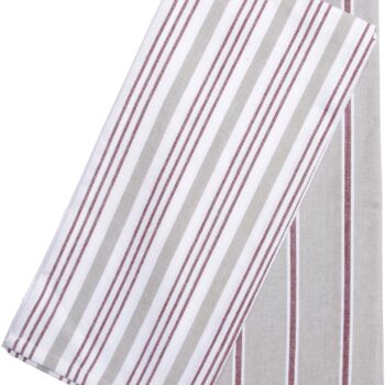 EVERYDAY KITCHEN TOWEL 2 PACK STRIPE - RACING RED