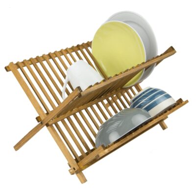 FOLDING PINE DISH RACK