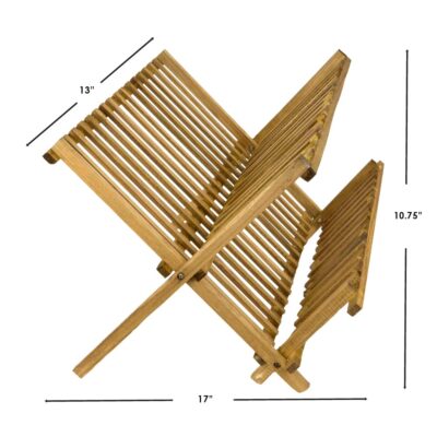 FOLDING PINE DISH RACK - Image 3
