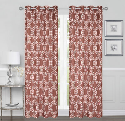 GEO PRINTED BLACKOUT GROMMET CURTAIN 84" - Image 3