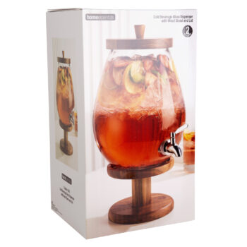 HE 2 GAL DISPENSER WITH WOOD LID AND STAND
