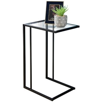 HOME BASICS GLAS SIDE TABLE