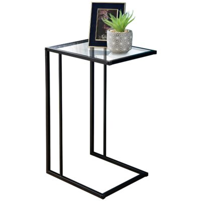 HOME BASICS GLAS SIDE TABLE