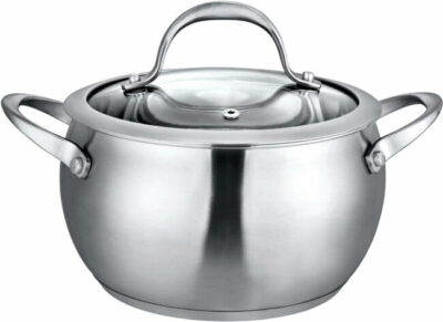 KITCHEN SENSE 6QT CASSEROLE POT WITH GLASS LID