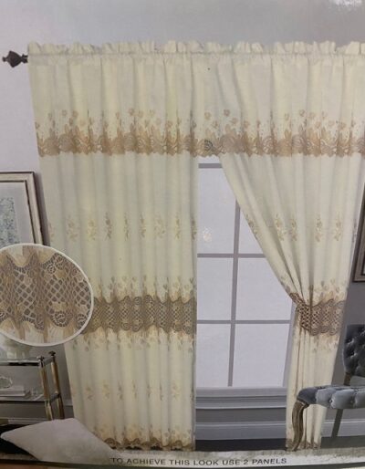 MADISON FAUX SATIN ROD POCKET CURTAIN