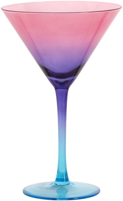 MODIST 10.5OZ TRI-COLOR MARTINI GLASS