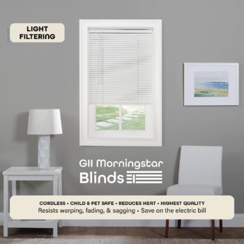 MORNINGSTAR CORDLESS VINYL BLIND 52X64 WHITE