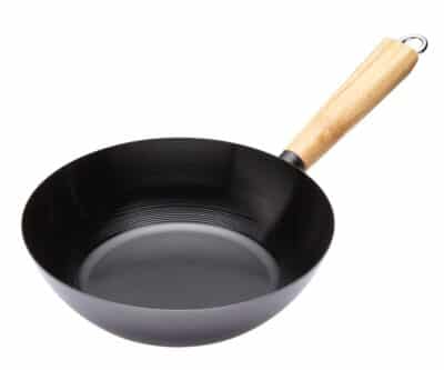 WORLD OF FLAVOURS 25CM CARBON STEEL WOK