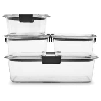 10PC PLASTIC FOOD STORAGE RUBBERMAID BRILLIANCE